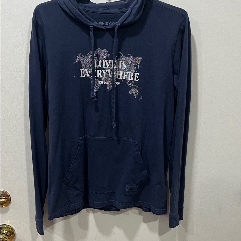 Life Is Good Deep Blue Hoodie